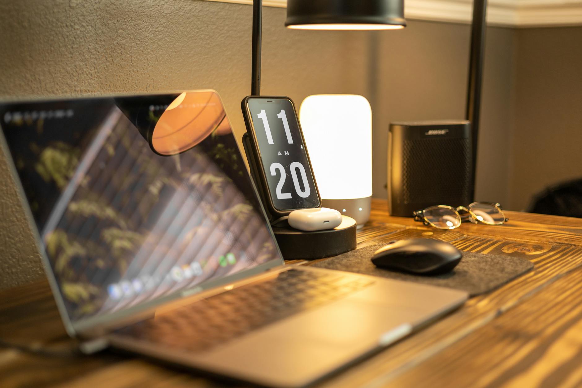 The Command Position - A person working with focus in a private, visually shielded home office.